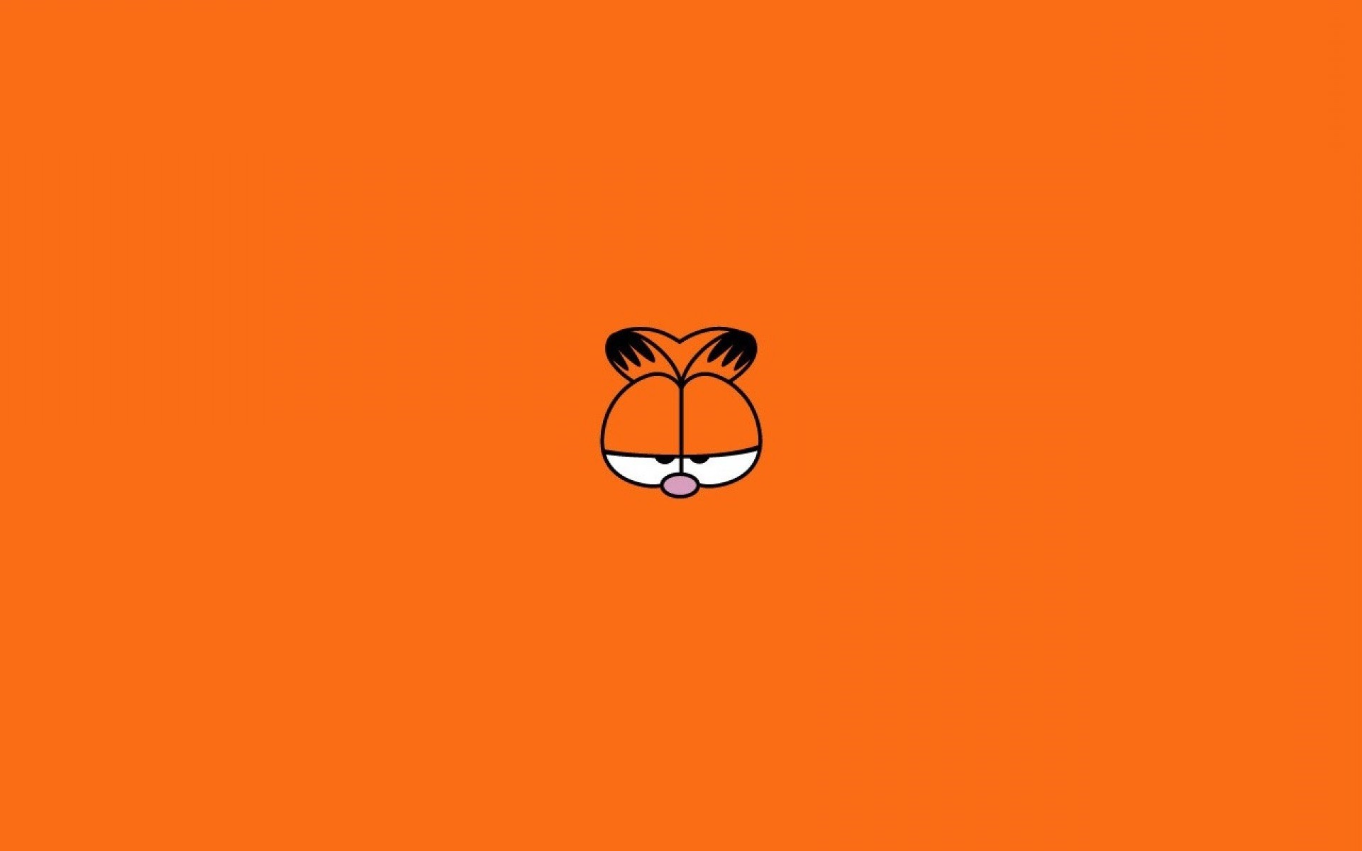 eyes garfield minimalism cat orange Wallpaper