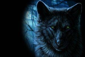animals fantasy art wolf artwork