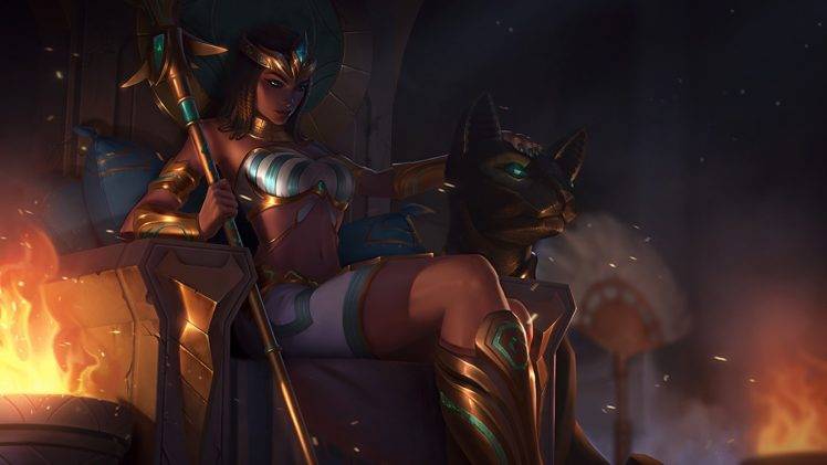 Nidalee League Of Legends Pharaoh League Of Legends Cat Spear