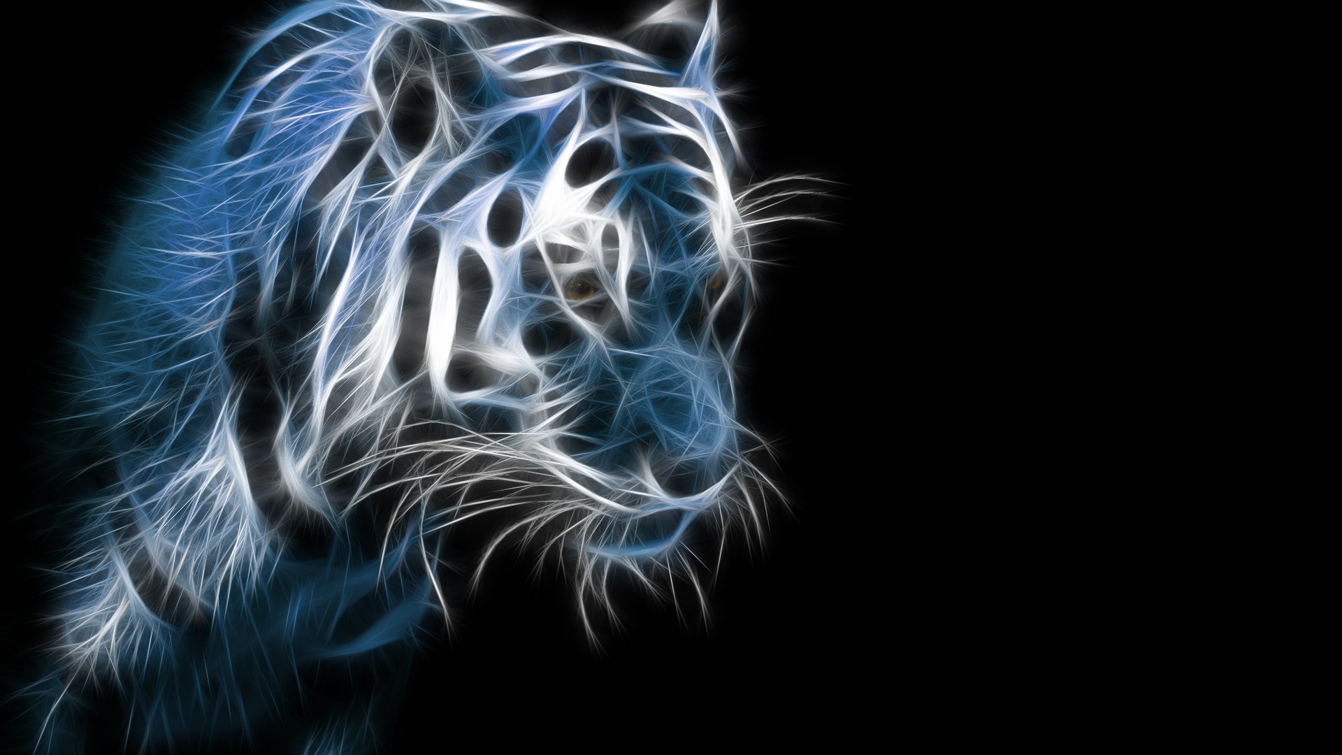 animals tiger big cats digital art simple background Wallpaper
