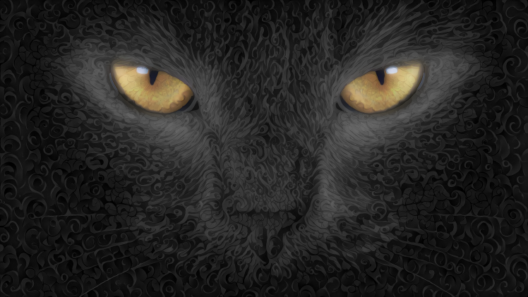 deep art cat closeup HD Wallpaper Desktop Background