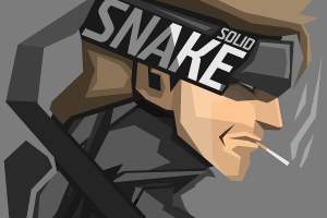 solid snake konami video games gray gray background vector