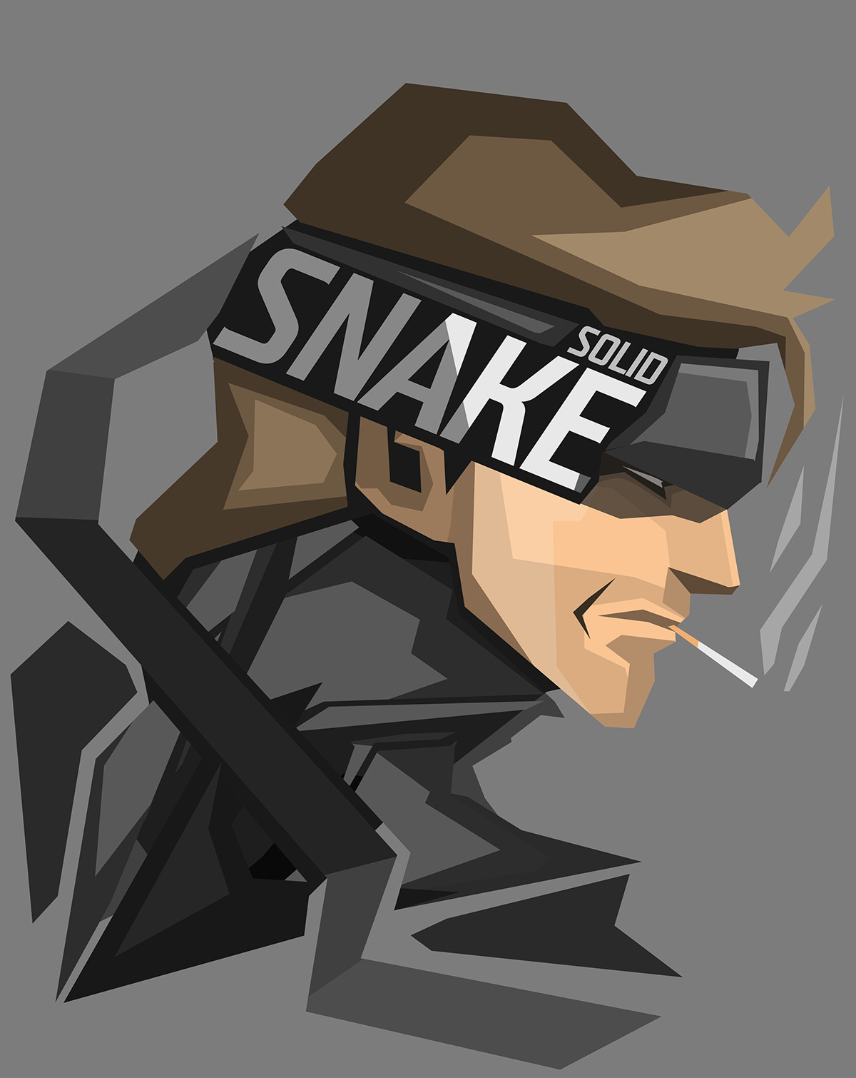 solid snake konami video games gray gray background vector Wallpaper