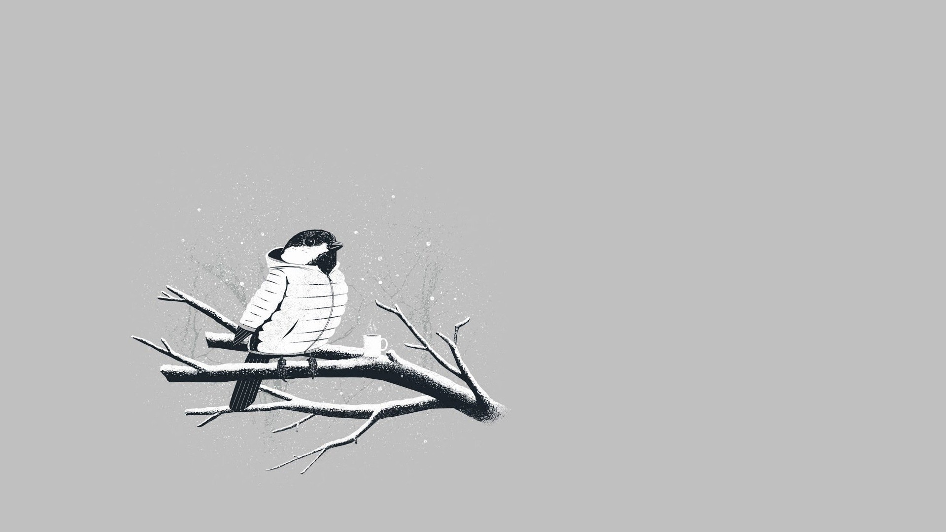 birds jacket minimalism Wallpaper