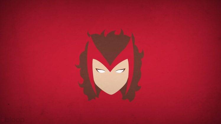 scarlet witch blo0p superhero minimalism red background HD Wallpaper Desktop Background