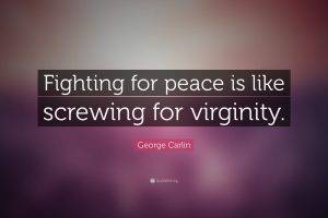 george carlin text simple fighting peace blurred