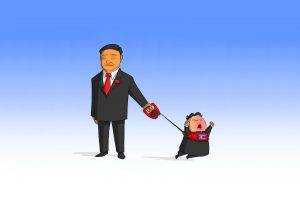 china north korea cartoon leash