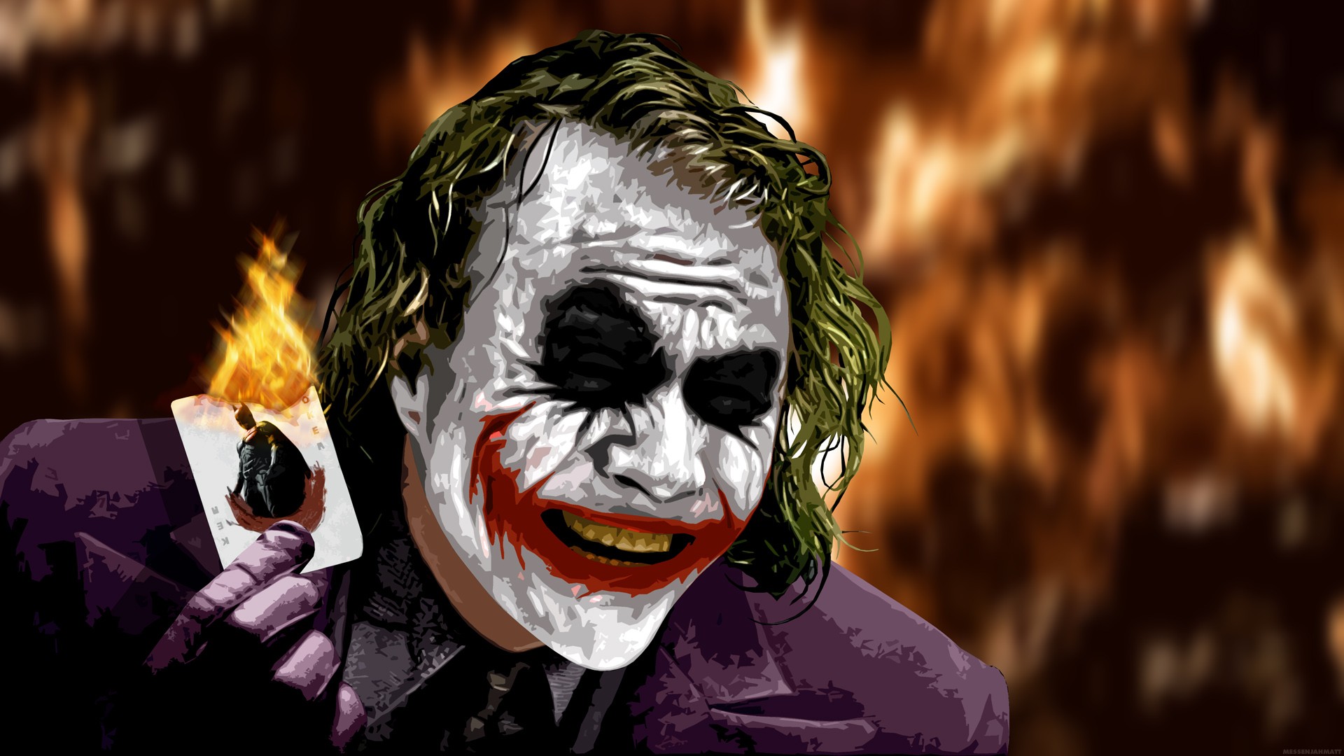 Joker Messenjahmatt Cards Fire The Dark Knight Wallpapers Hd Desktop And Mobile Backgrounds