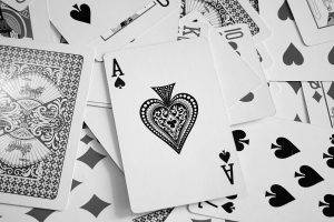 cards ace of spades monochrome