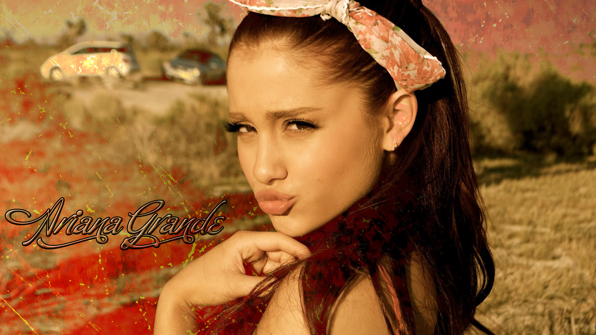 ariana grande music celebrity singer brunette Wallpaper