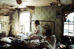 interiors bed ruin room women