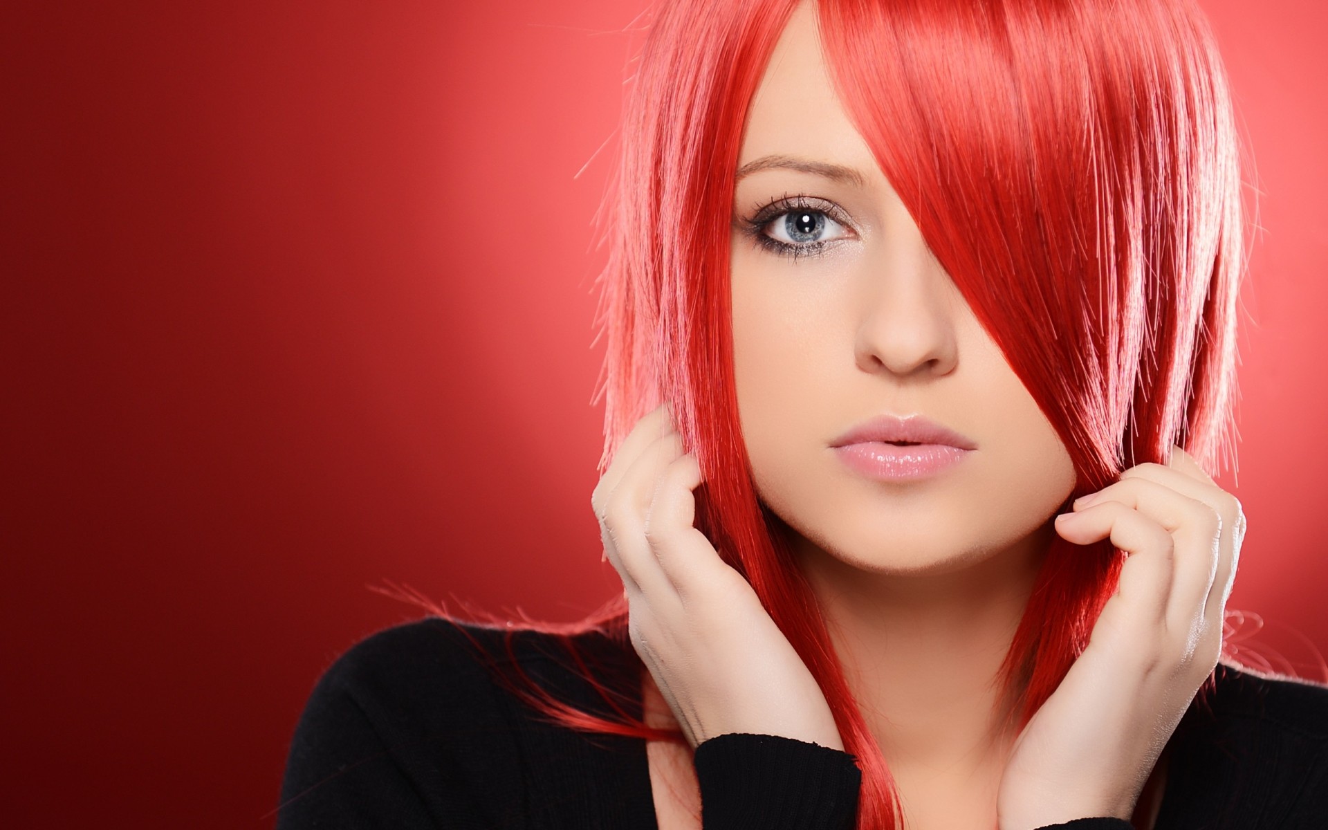 redhead women face Wallpaper