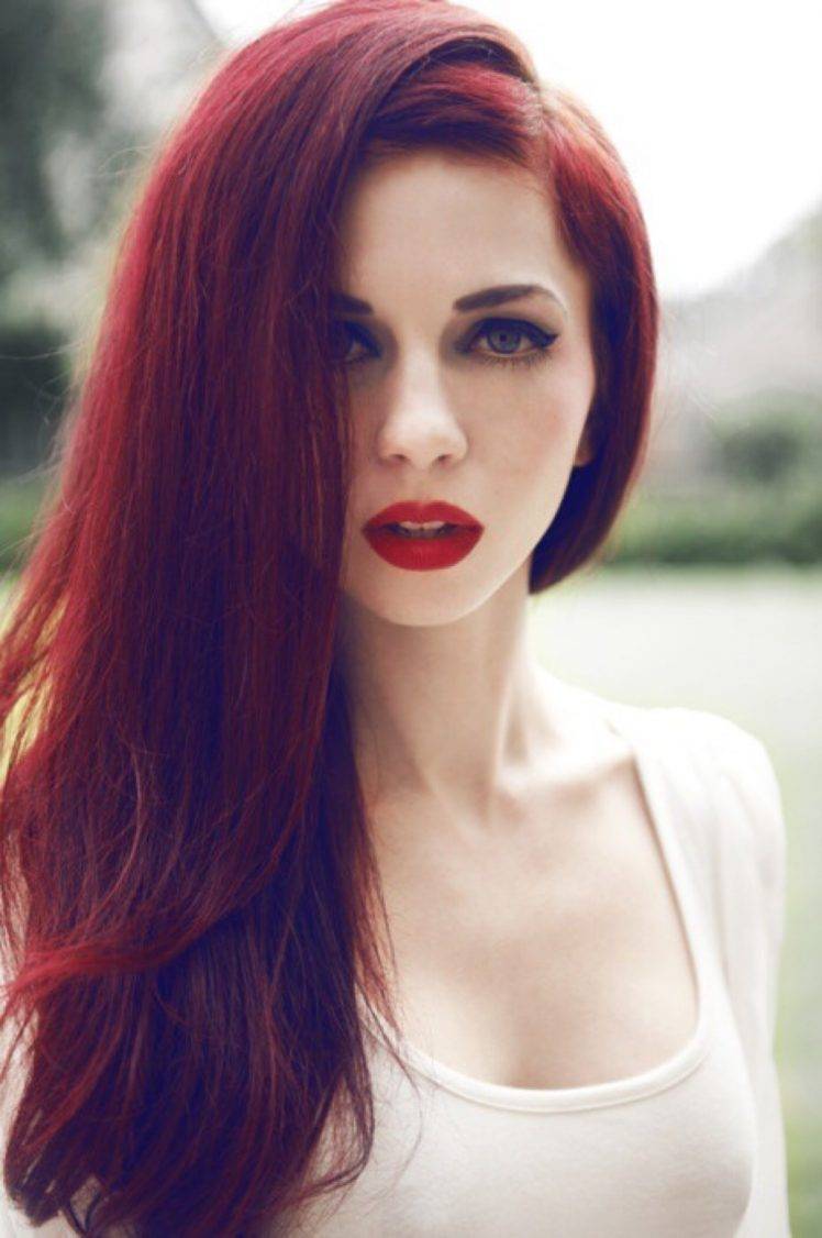 redhead women long hair white tops HD Wallpaper Desktop Background