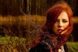 redhead women women outdoors face filter