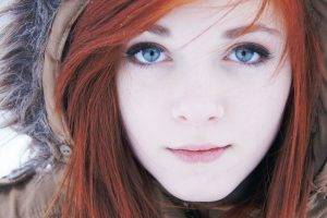 redhead blue eyes women