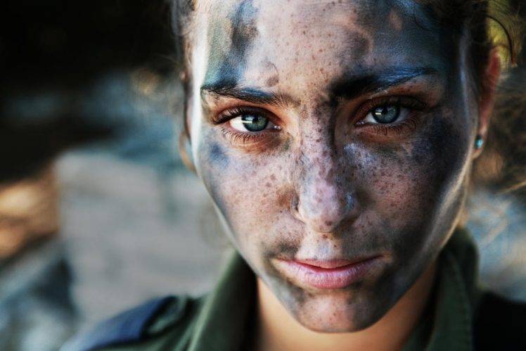 women soldier face asher svidensky HD Wallpaper Desktop Background