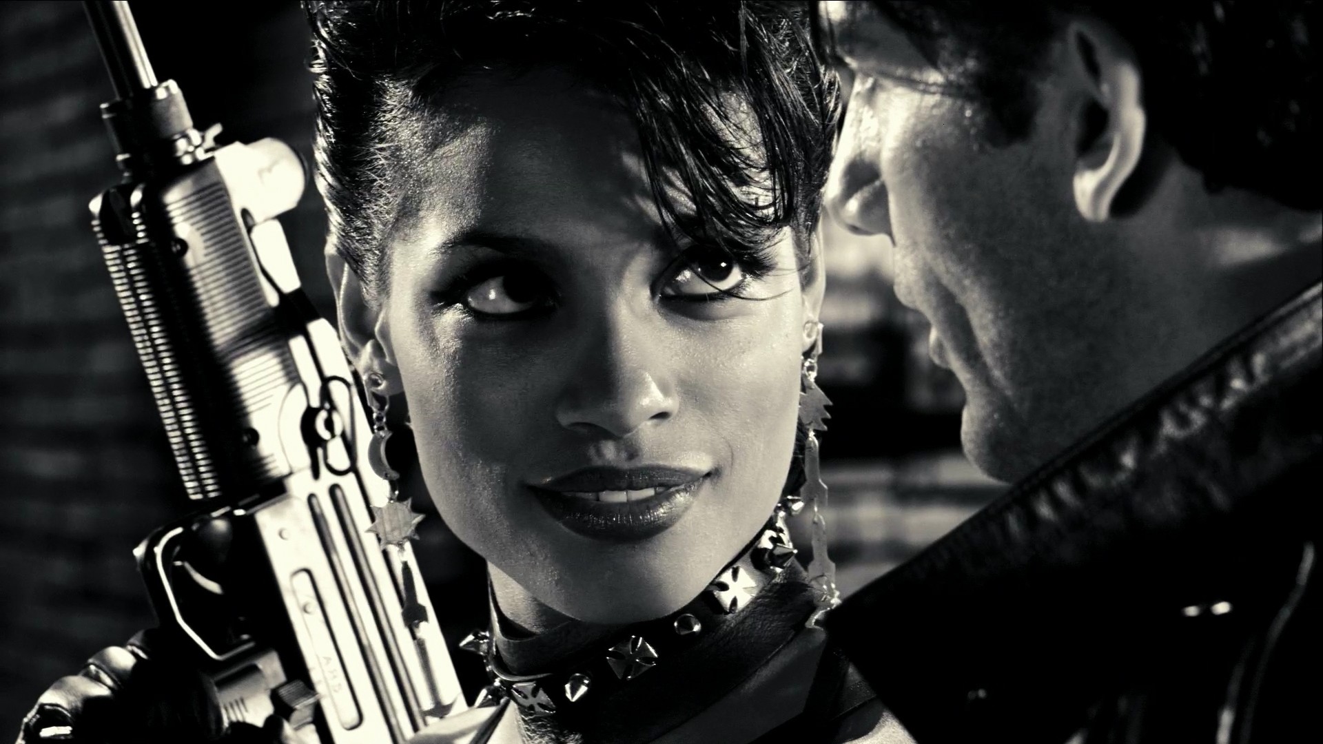 movies monochrome sin city rosario dawson clive owen Wallpaper