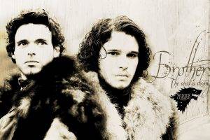 game of thrones robb stark kit harington jon snow brothers