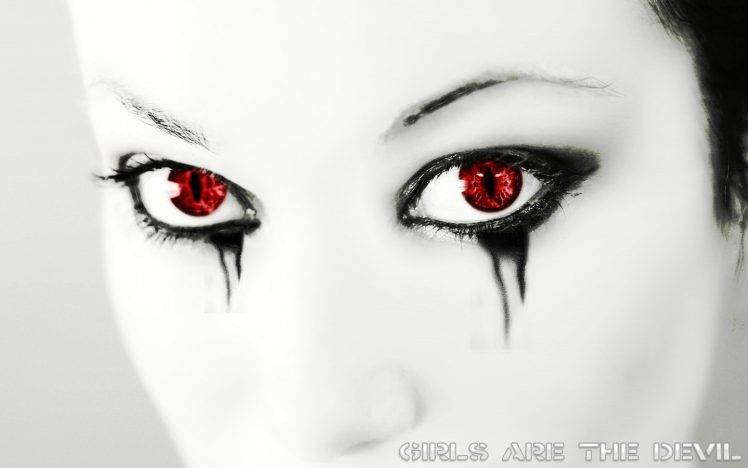 women red eyes eyes HD Wallpaper Desktop Background