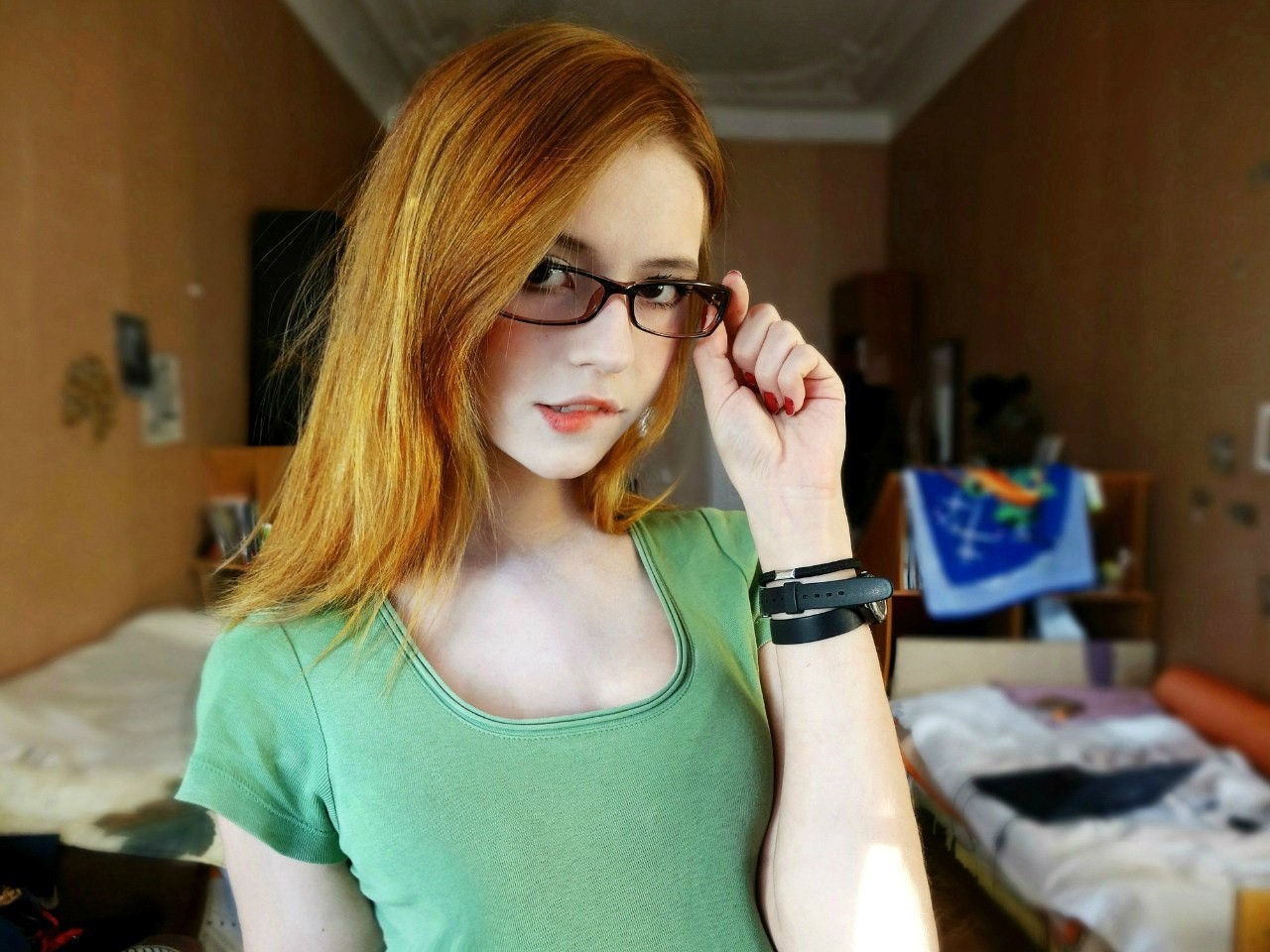 Cute Teen Glasses Amateur