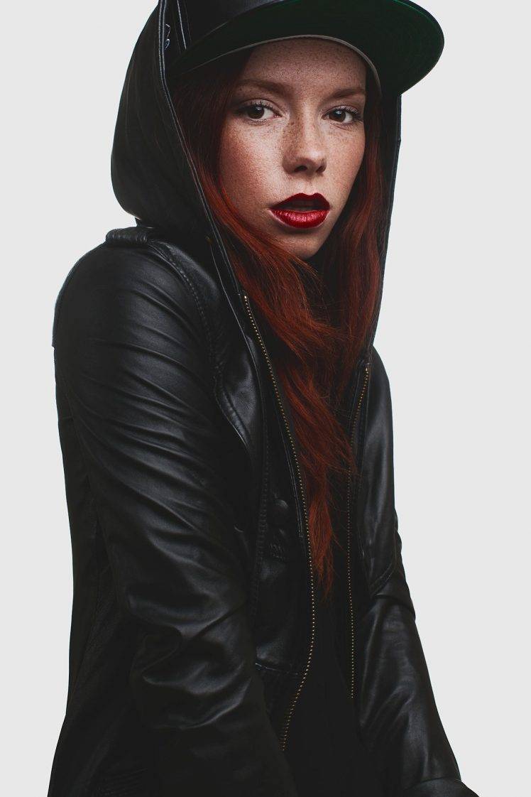 redhead hattie watson women freckles brown eyes HD Wallpaper Desktop Background