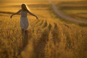 field depth of field road blonde white dress jake olson nebraska children
