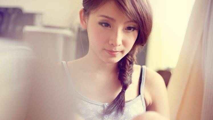 women model asian brunette HD Wallpaper Desktop Background