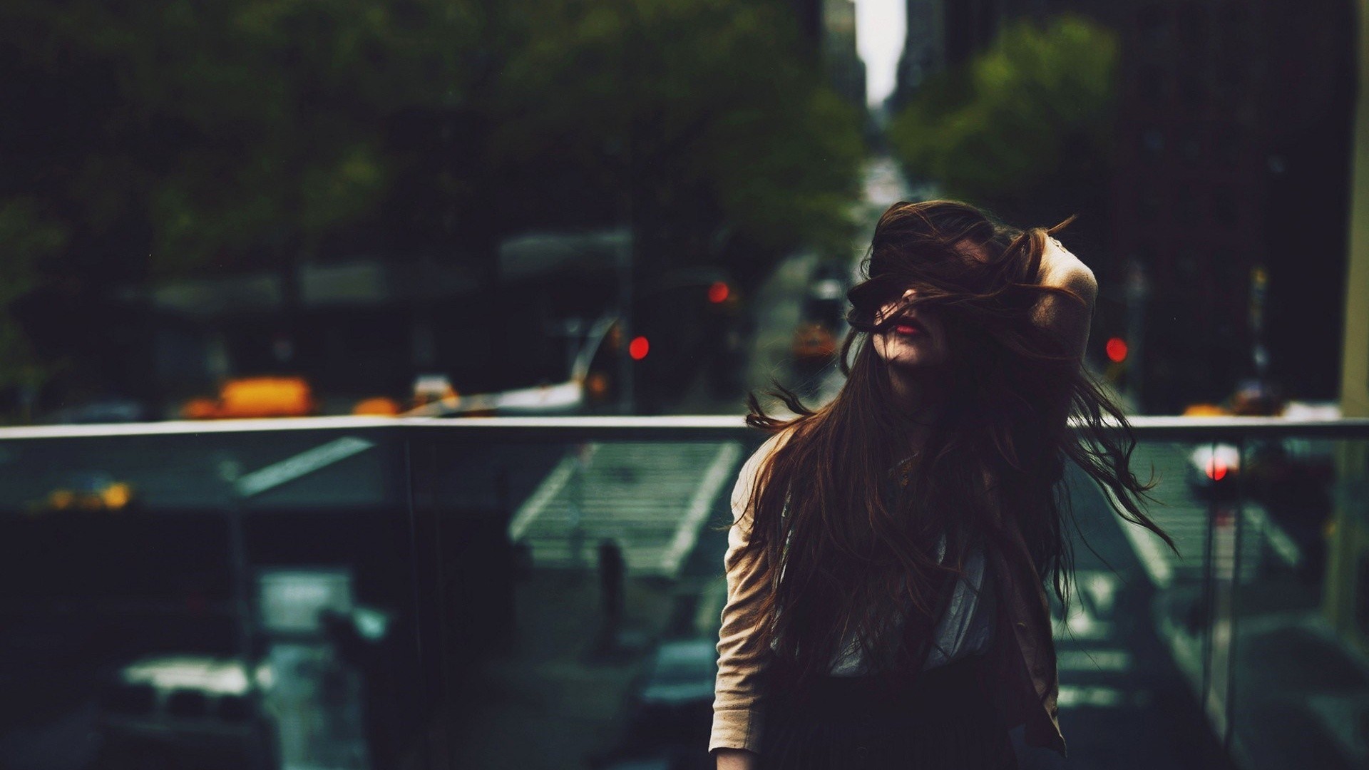 women hair in face Wallpaper