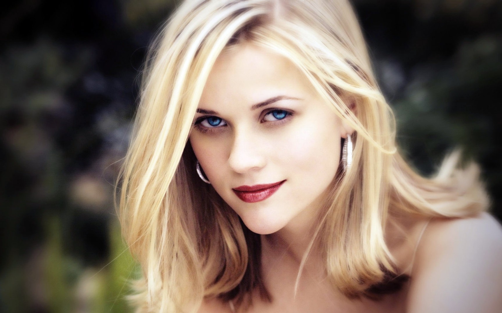 reese witherspoon women actress blonde blue eyes photo manipulation Wallpaper