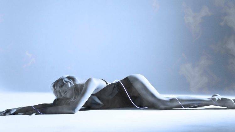 malin akerman model canada celebrity blue smoke smoke blonde switzerland HD Wallpaper Desktop Background