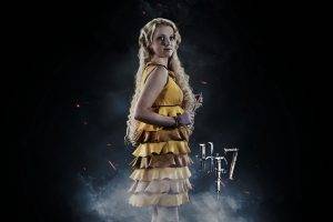 evanna lynch harry potter and the deathly hallows harry potter luna lovegood yellow dress