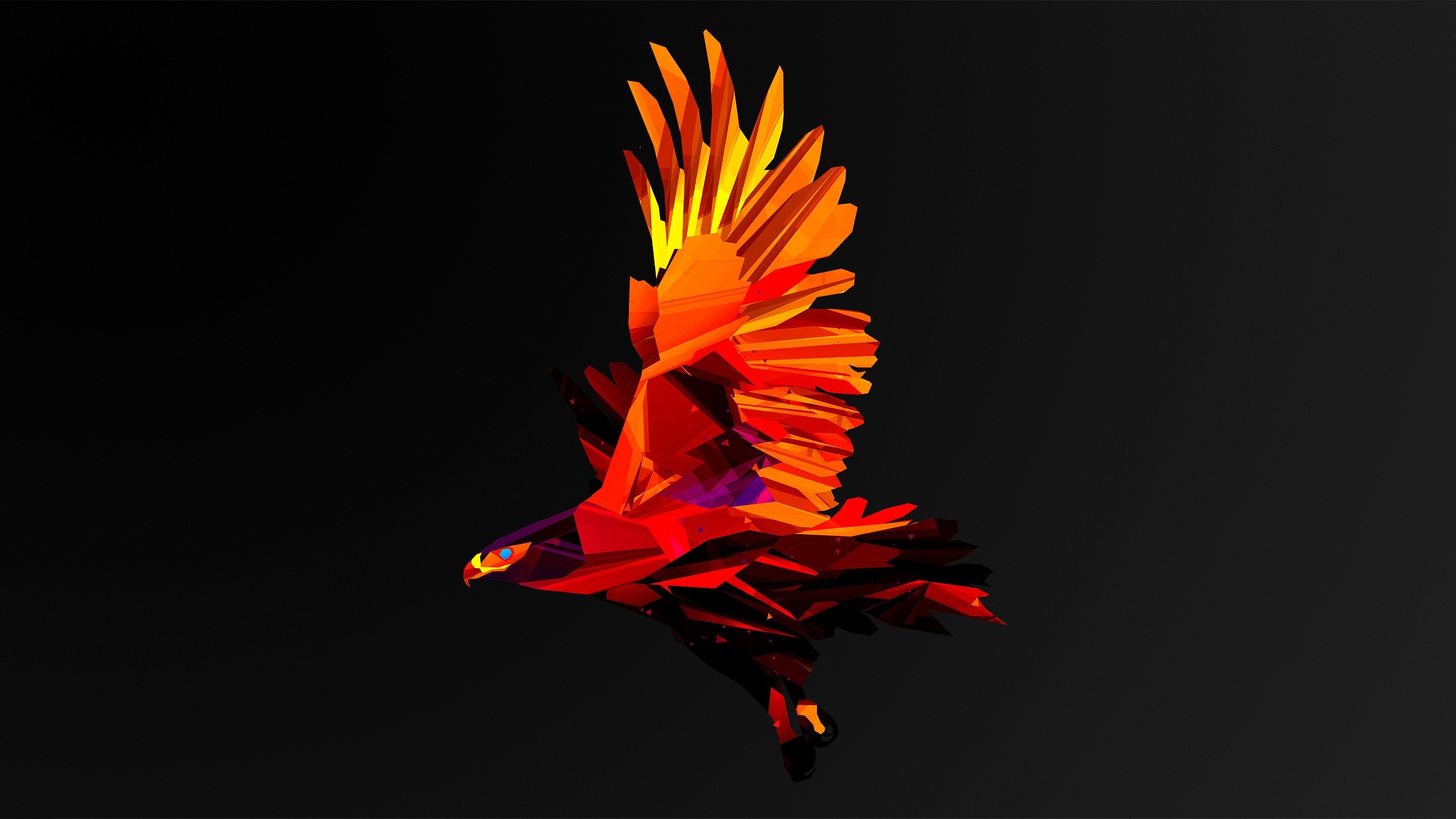 low poly eagle facets justin maller Wallpaper