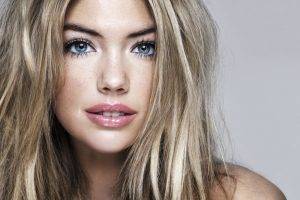 women blonde blue eyes face kate upton model