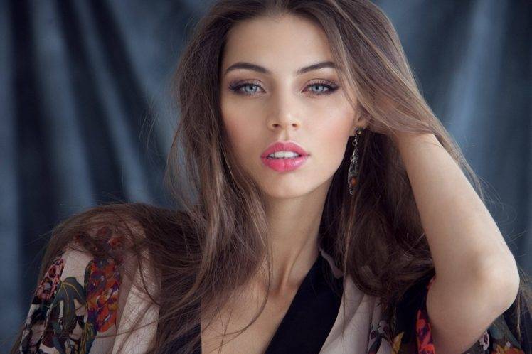 valentina kolesnikova eyes women model face HD Wallpaper Desktop Background