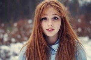 women brunette redhead face women outdoors