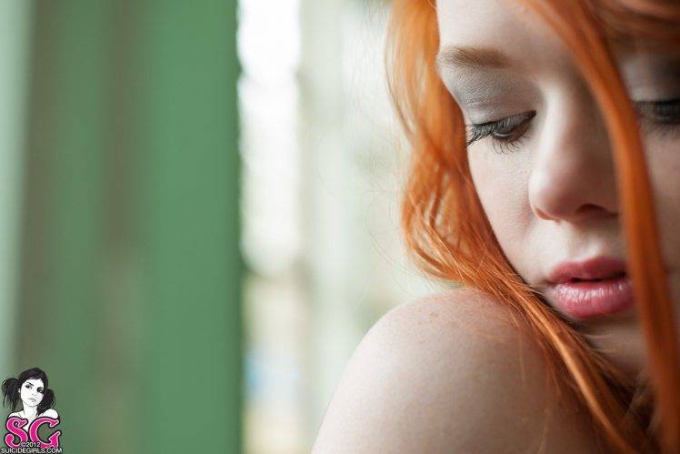 suicide girls women model redhead face HD Wallpaper Desktop Background