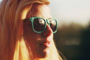 women sunglasses blonde portrait