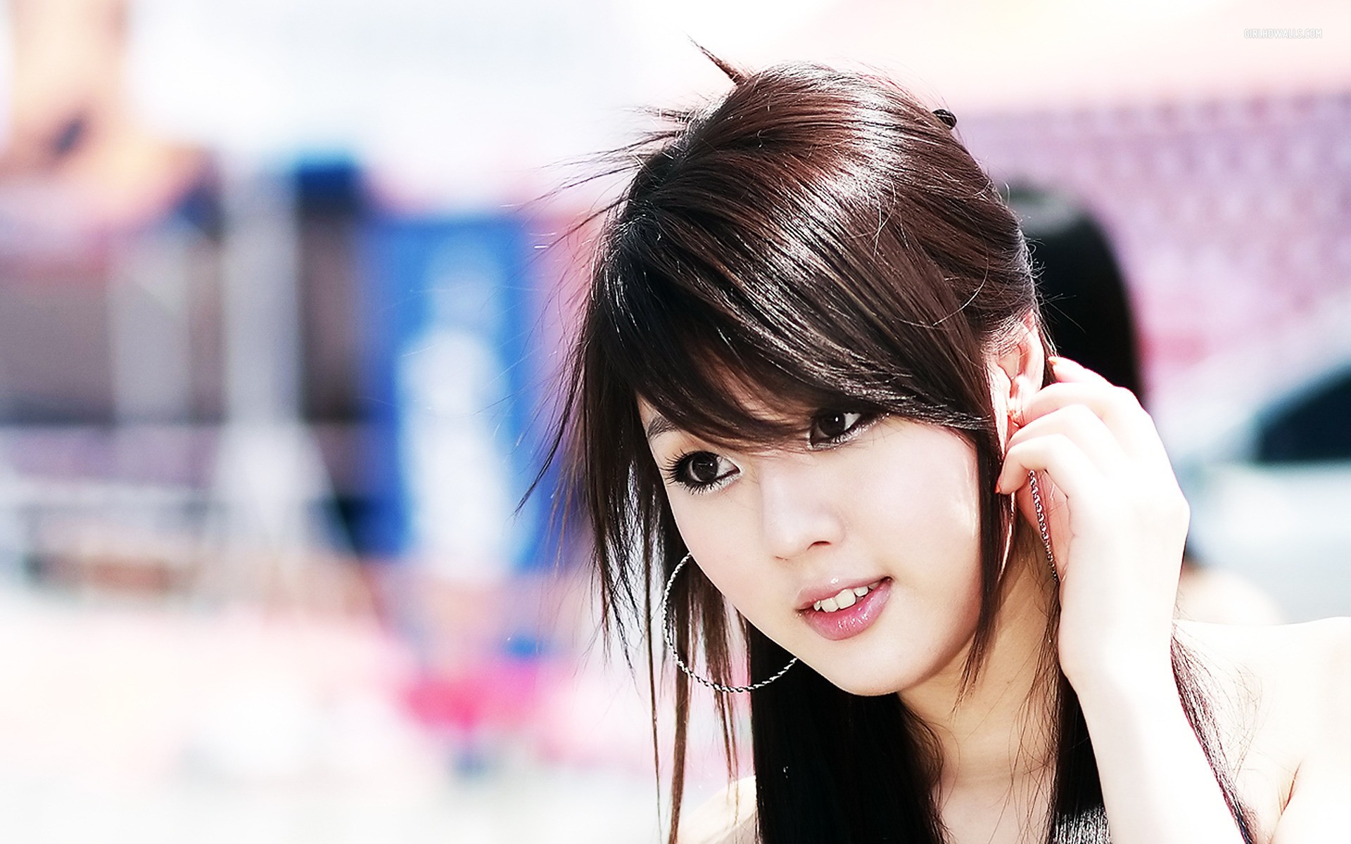 hwang mi hee asian women brunette Wallpaper