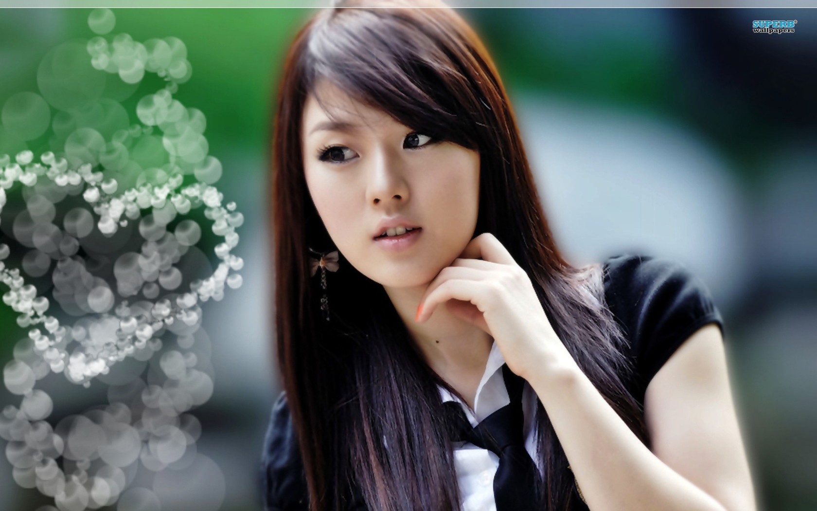 hwang mi hee asian women brunette model photo manipulation Wallpaper