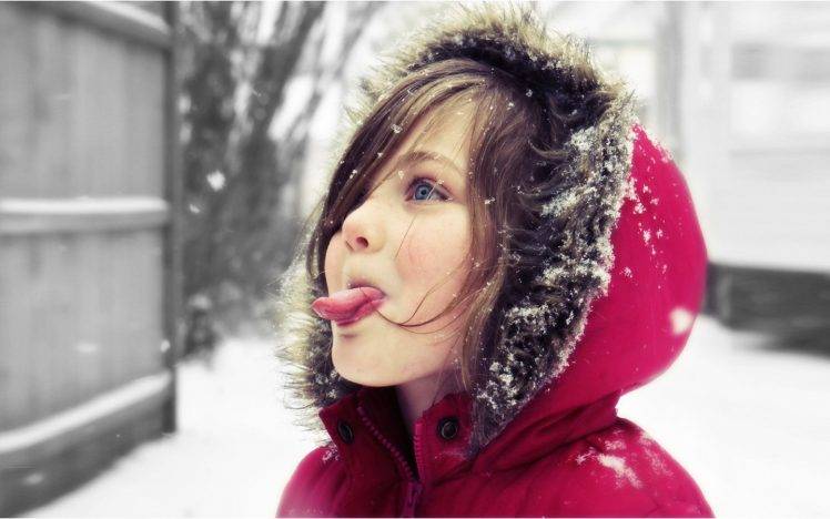 children snow HD Wallpaper Desktop Background