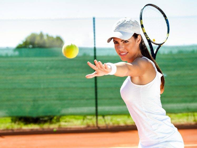 model tennis women brunette HD Wallpaper Desktop Background