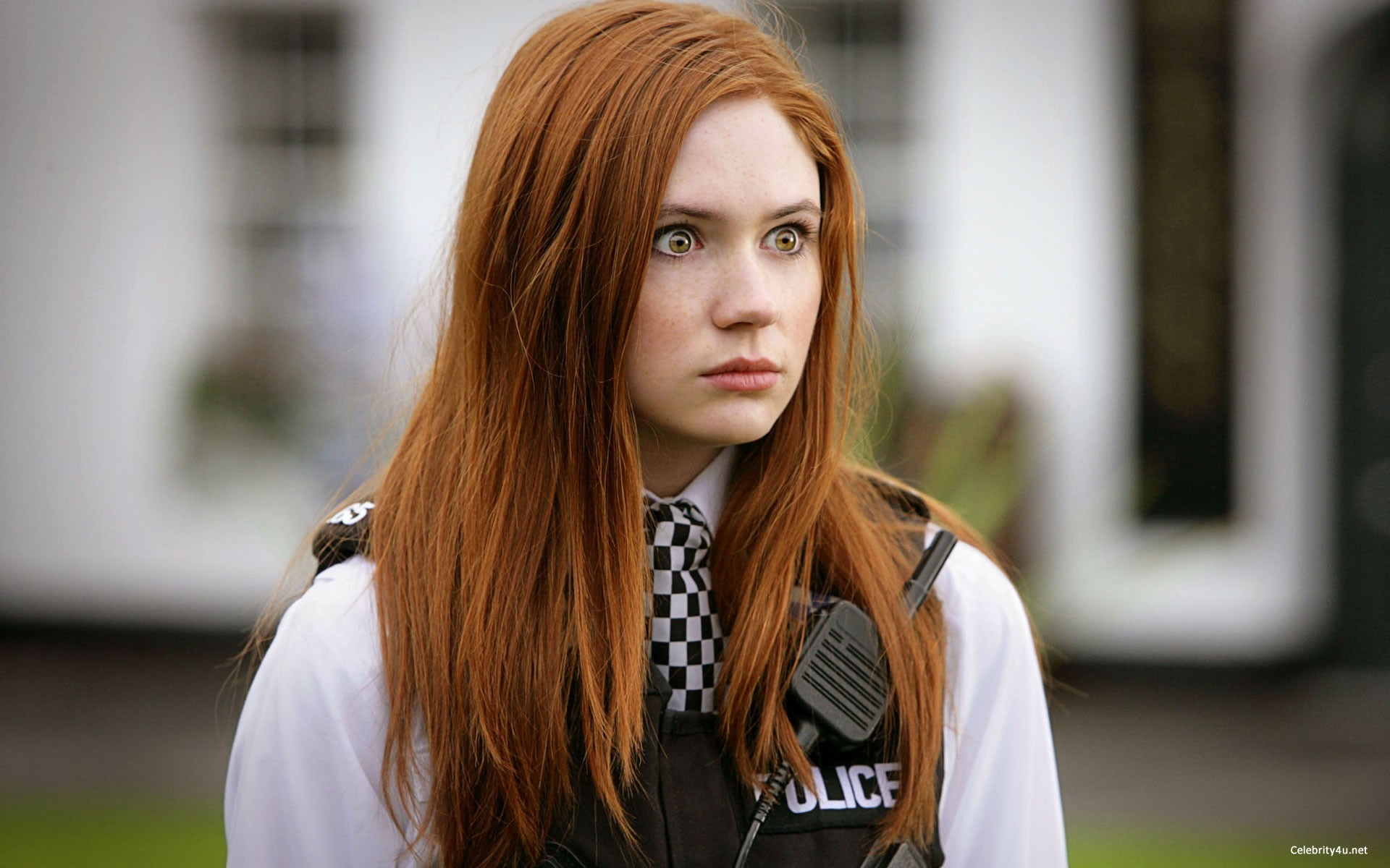 karen gillan redhead women hazel eyes police doctor who amy pond Wallpaper
