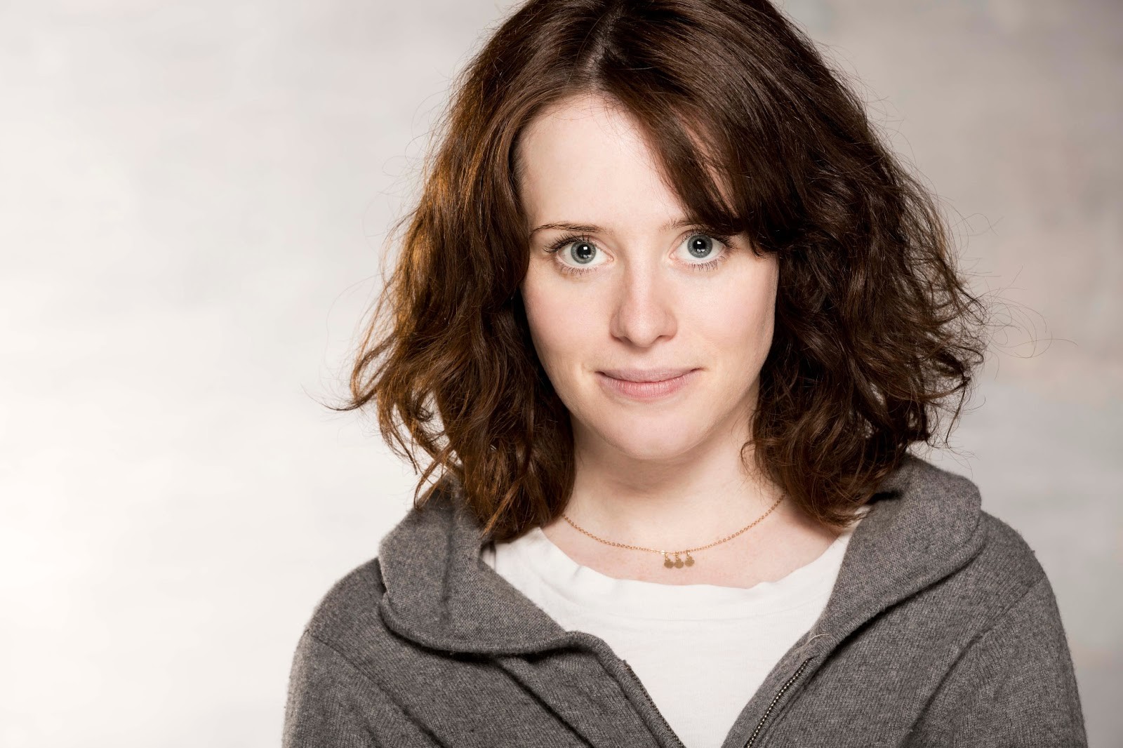 women claire foy blue eyes smiling Wallpaper