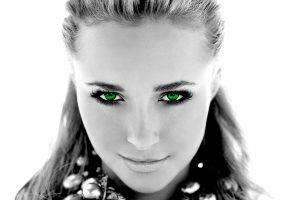 selective coloring eyes green eyes hayden panettiere