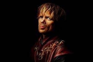 tyrion lannister black background game of thrones artwork green eyes
