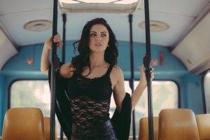 women model brunette buses david olkarny aurela skandaj