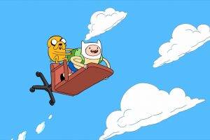 adventure time chair clouds finn the human jake the dog
