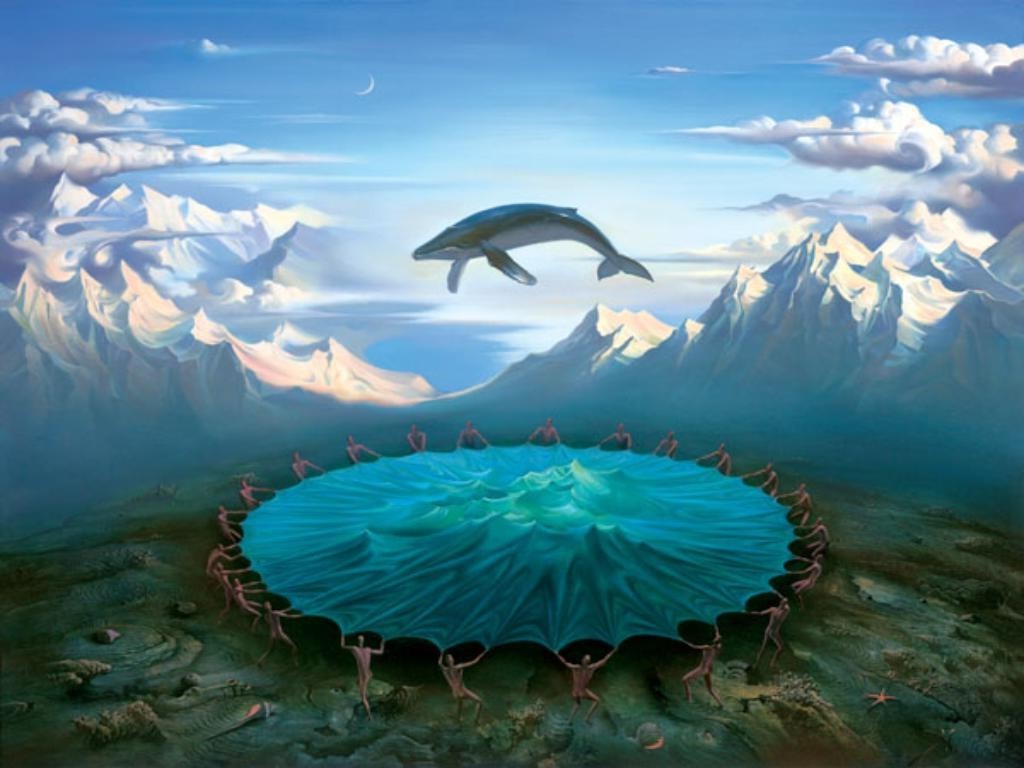 fantasy art whale Wallpaper