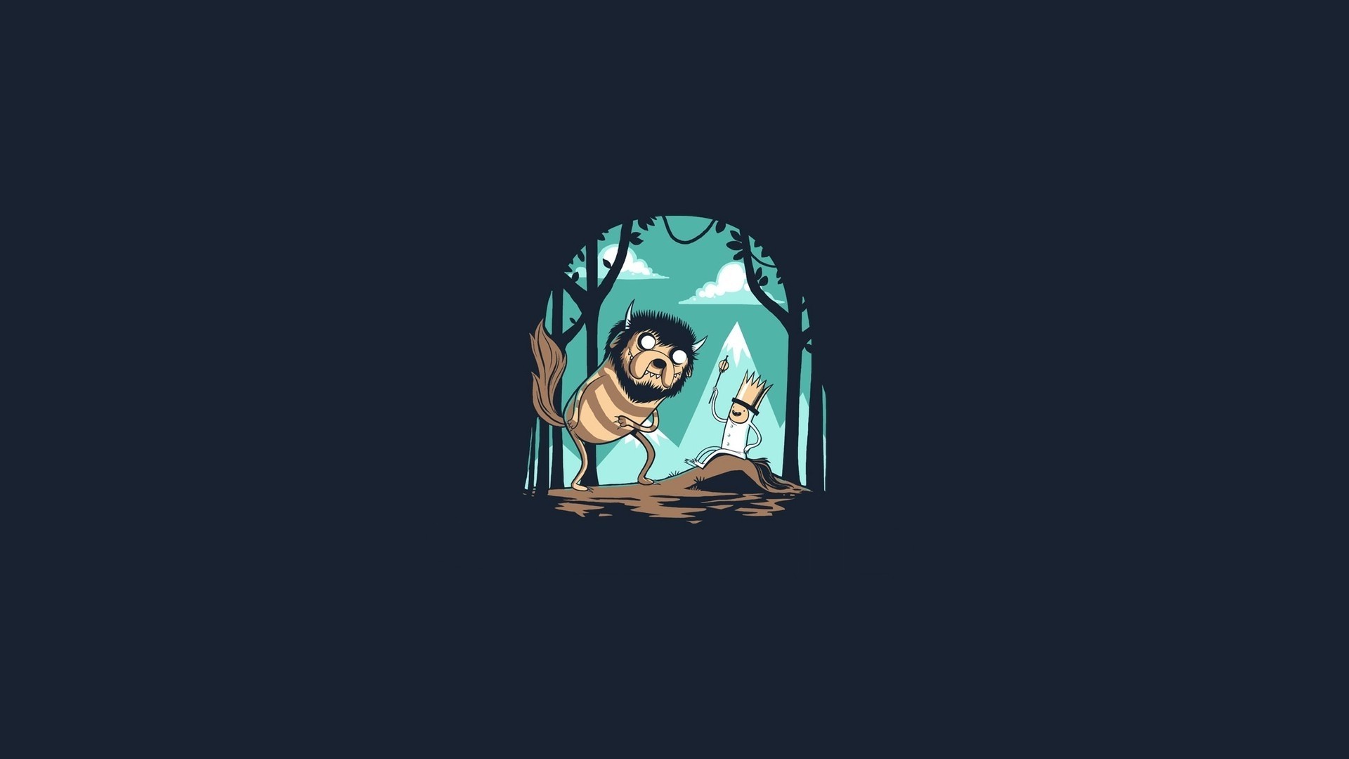 adventure time finn the human jake the dog minimalism where the wild things are Wallpaper