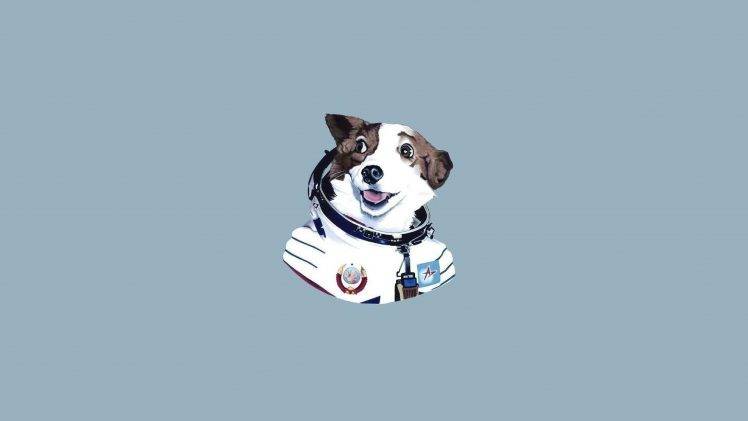 dog astronauta minimalism HD Wallpaper Desktop Background